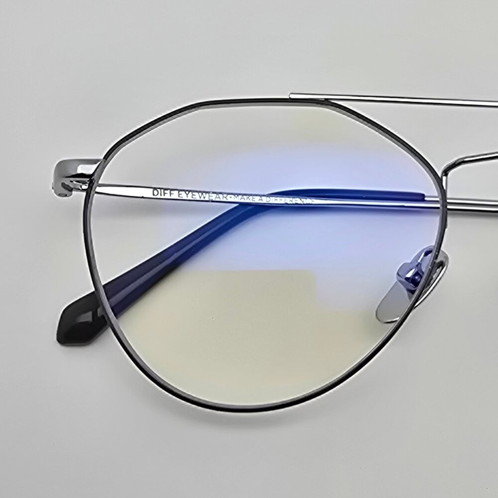 Diff Eyewear Sunday Silver Grey Frame Blue Light … - image 13